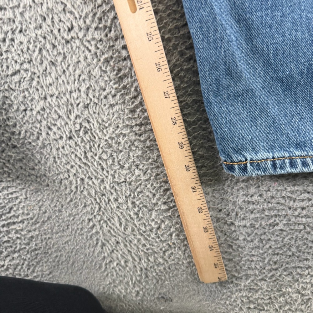 Levi's 505 Jeans Mens 42x30 Blue Cotton Denim Straight Leg Baggy Faded Workwear - Picture 8 of 10